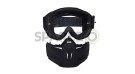 Genuine Royal Enfield Remx Goggles With Detachable Mask Black  - SPAREZO